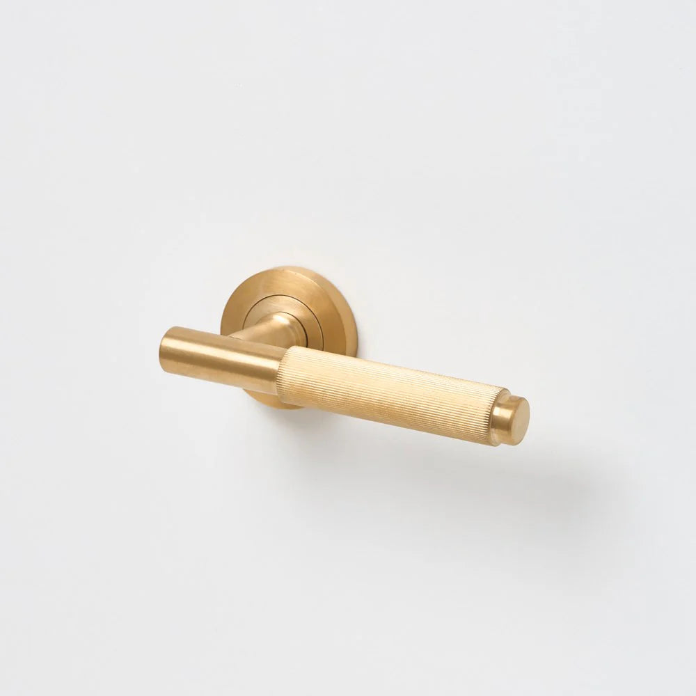 Linear Solid Brass Door Lever
