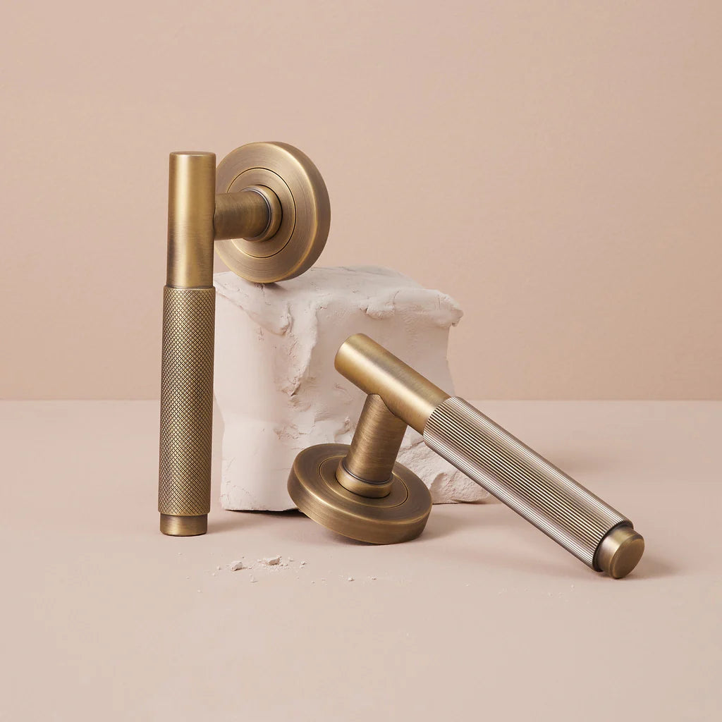 Linear Solid Brass Door Lever
