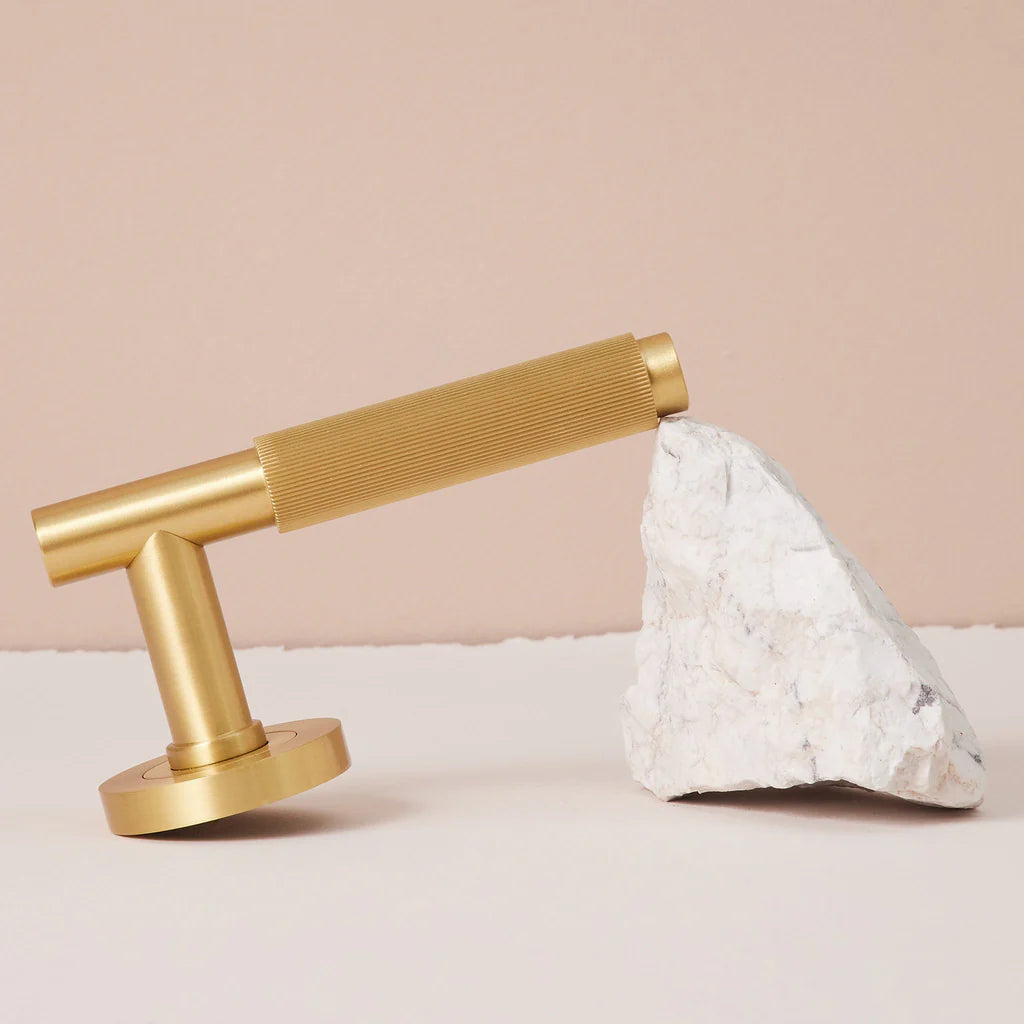 Linear Solid Brass Door Lever