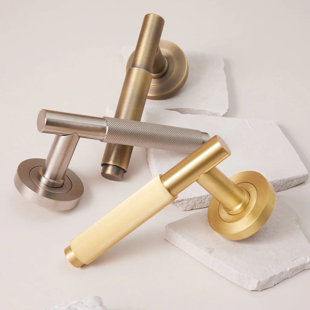 Linear Solid Brass Door Lever