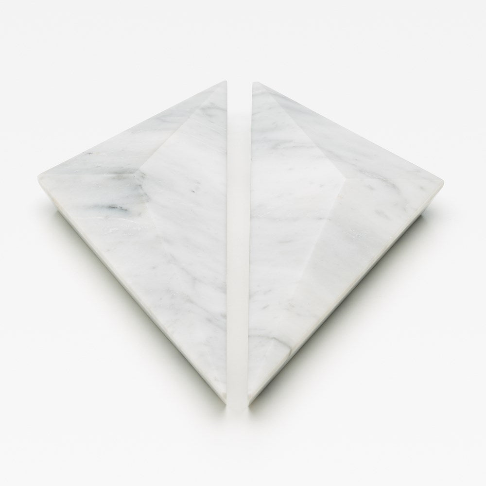 Prism Marble Cabinet Handle Carrara [PAIR]