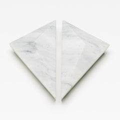 Carrara Marble Prism Cabinet Handle [PAIR]