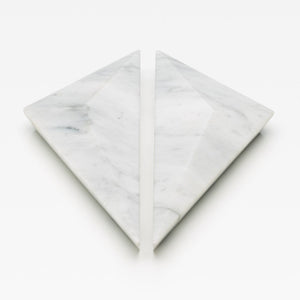 Carrara Marble Prism Cabinet Handle [PAIR]