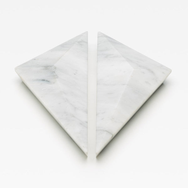 Carrara Marble Prism Cabinet Handle [PAIR]