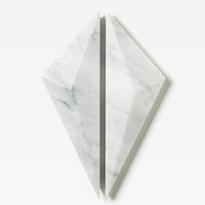 Carrara Marble Prism Cabinet Handle [PAIR]