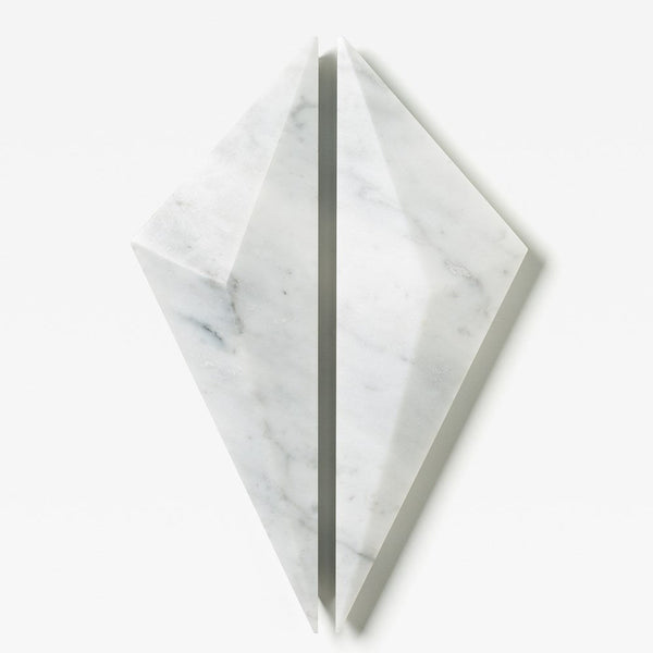 Carrara Marble Prism Cabinet Handle [PAIR]