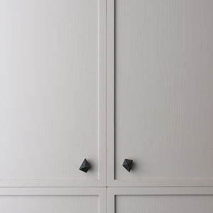 Black Marble Prism Cabinet Knob