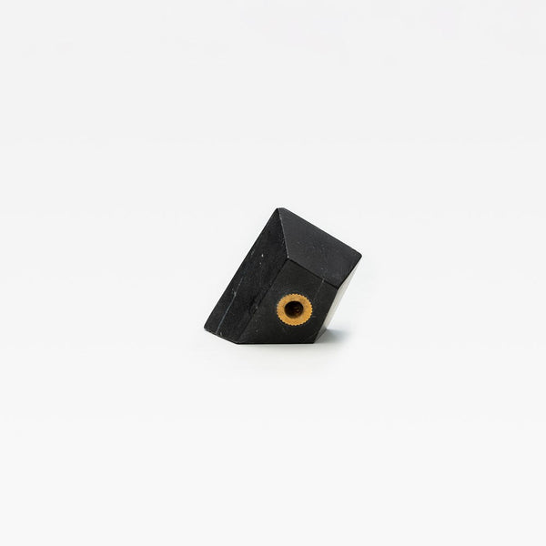 Black Marble Prism Cabinet Knob