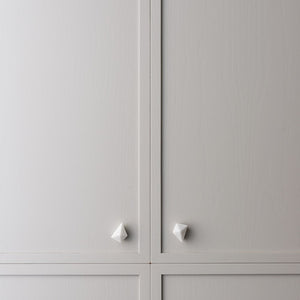 Carrara Marble Prism Cabinet Knob