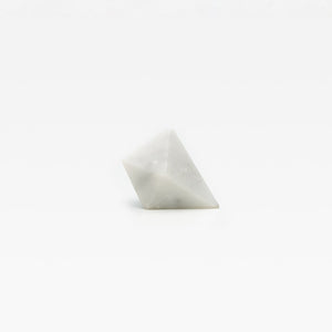 Carrara Marble Prism Cabinet Knob