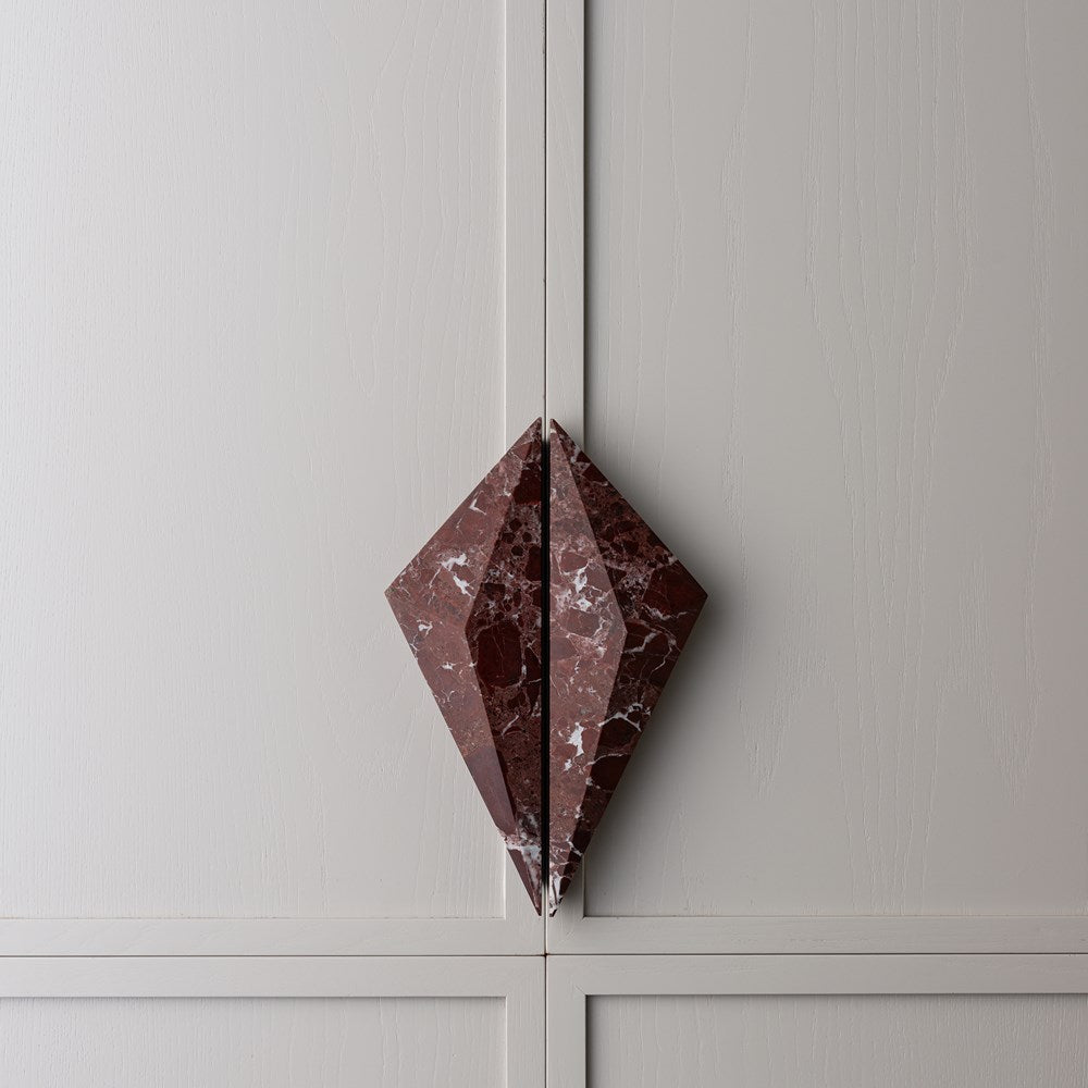 Prism Marble Cabinet Handle Rosso [PAIR]