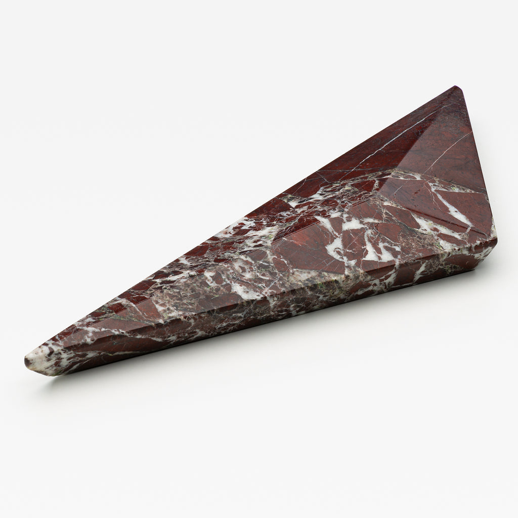 Prism Marble Cabinet Handle Rosso