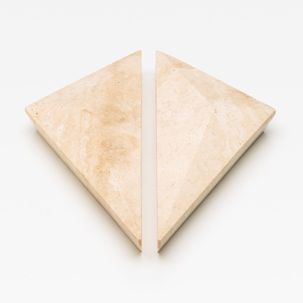 Prism Marble Cabinet Handle Travertine [PAIR]