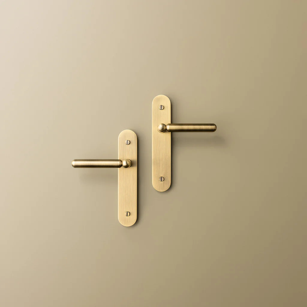 Tubby Solid Brass Door Lever Set