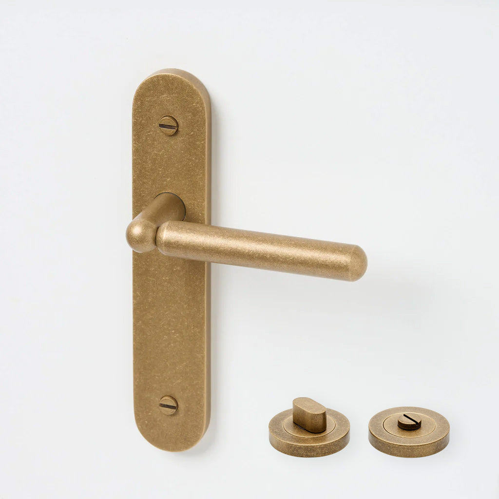 Tubby Solid Brass Door Lever Set