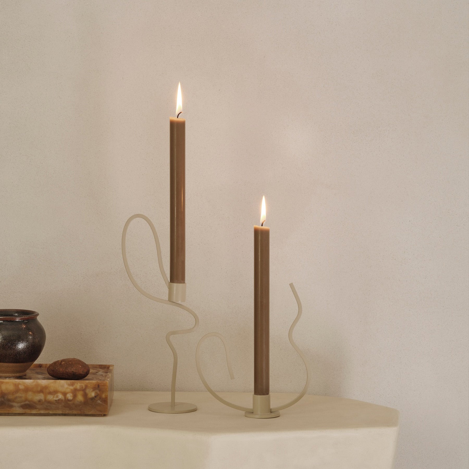 Valse Wavy Candle Holder, Low