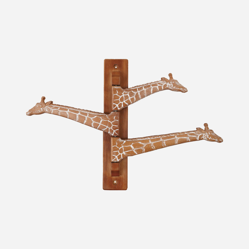 Giraffe Head Trio Swivel Wall Hook