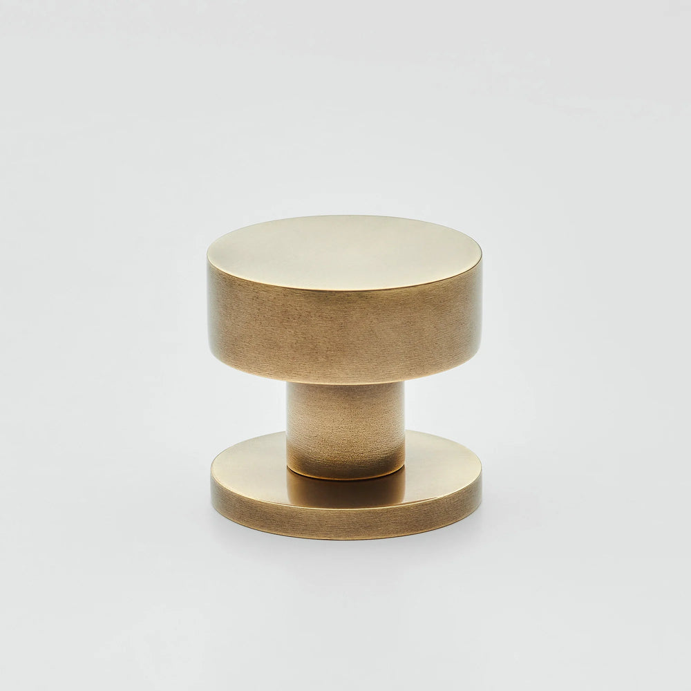 Wright Round Cabinet Knob on Circular Backplate