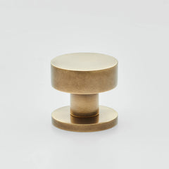 Wright Round Cabinet Knob on Circular Backplate