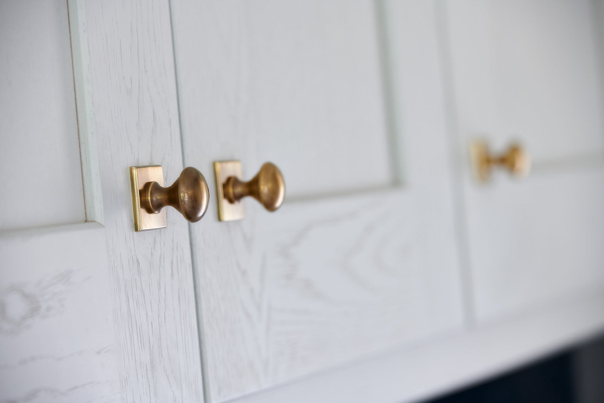 Jones Mushroom Cabinet Knob on Square Backplate