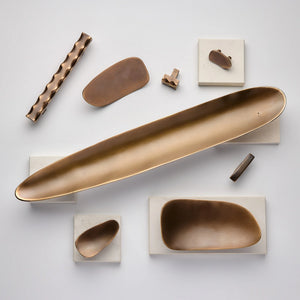 Darwin Oyster Large Cabinet Pull, Solid Bronze