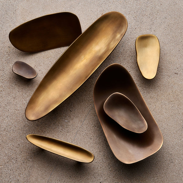 Darwin Oyster Large Cabinet Pull, Solid Bronze