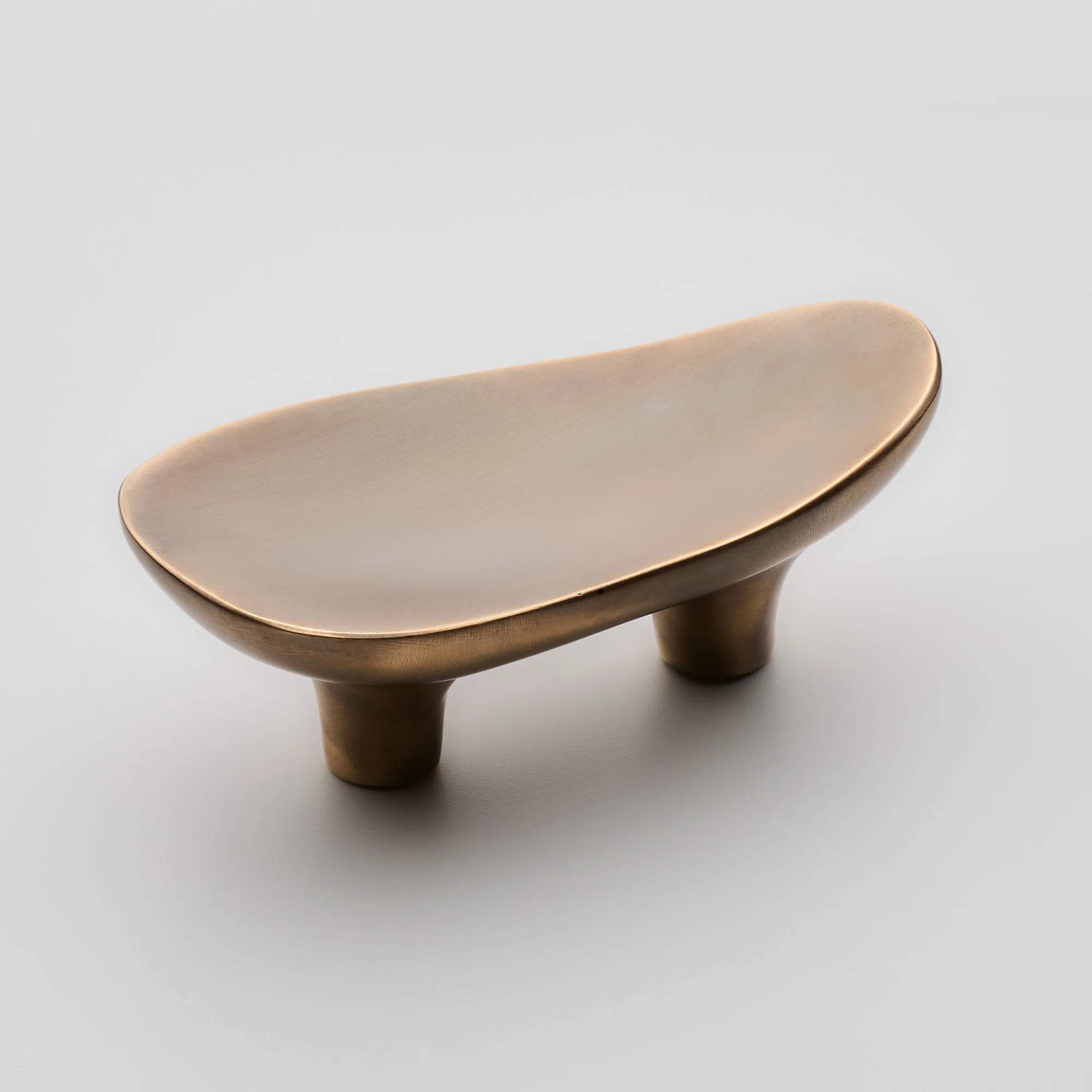 Darwin Oyster Small Cabinet Pull, Solid Bronze