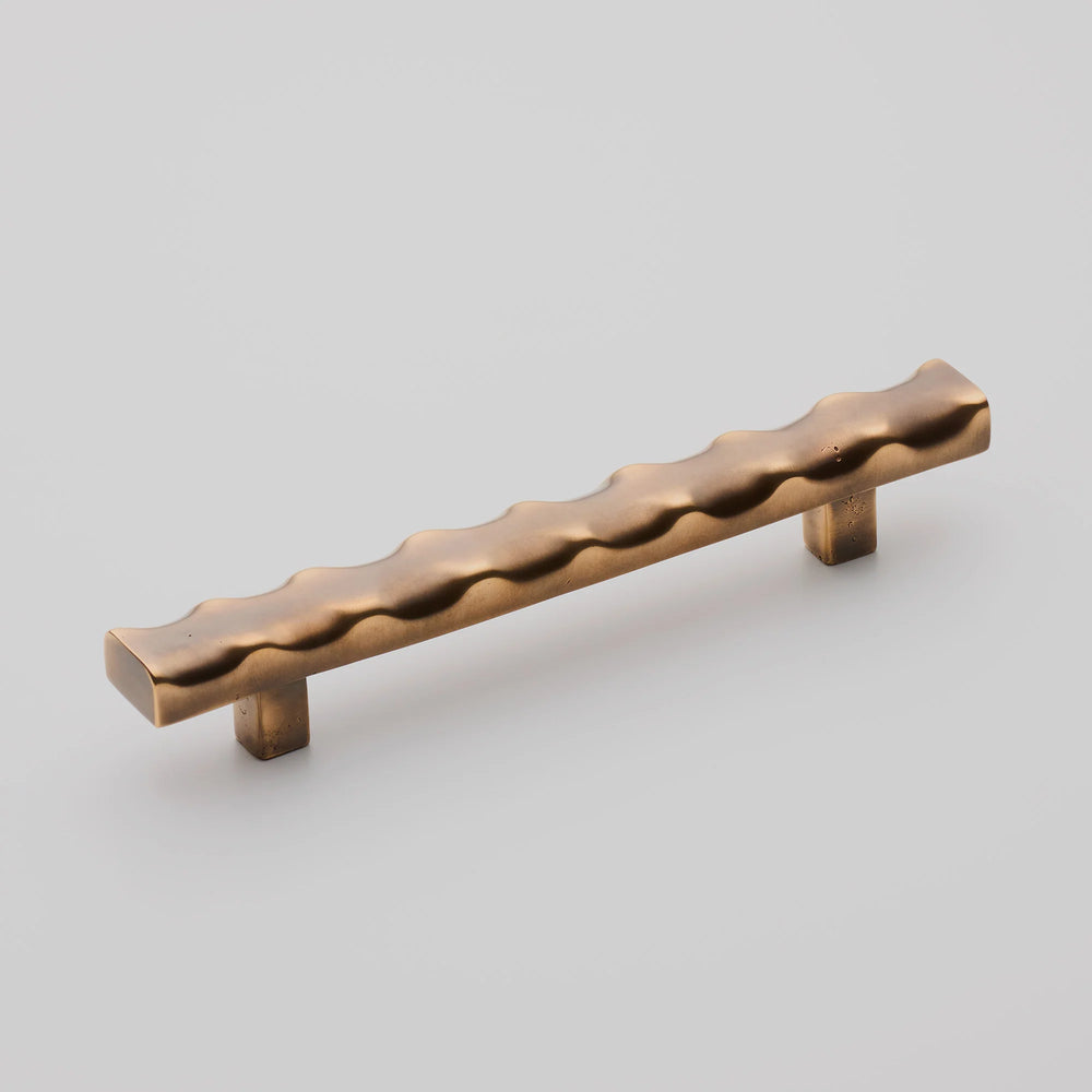 Darwin Waved Cabinet Pull, Solid Bronze