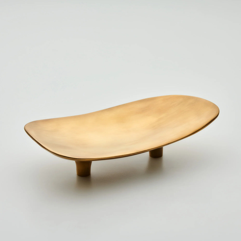 Darwin Oyster Organic Cabinet Pull, Solid Brass