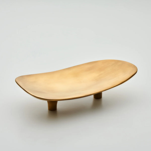 Darwin Oyster Organic Cabinet Pull, Solid Brass
