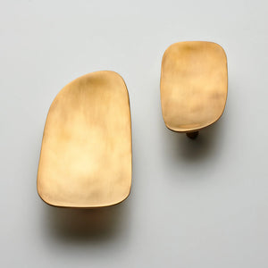 Darwin Oyster Organic Cabinet Pull, Solid Brass