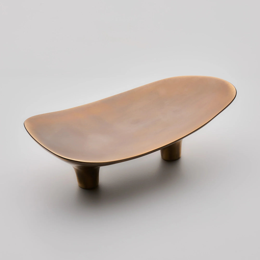 Darwin Oyster Medium Cabinet Pull, Solid Bronze