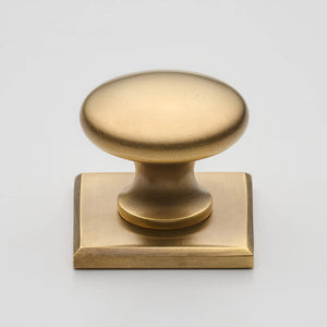 Jones Button Cabinet Knob and Backplate