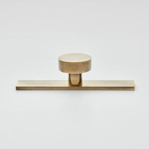 Wright Round Cabinet Knob on Rectangular Backplate