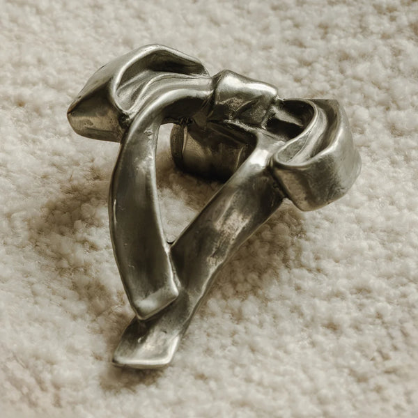 Whimsical Bow Solid Bronze Cabinet Knob
