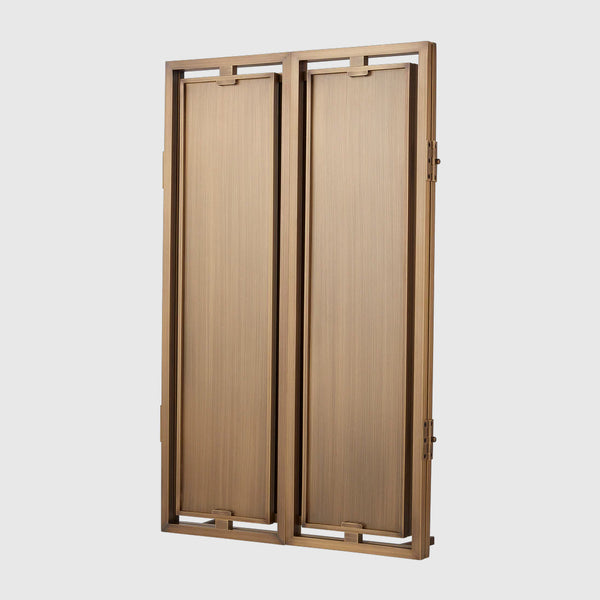 Claremont Solid Brass Paneled Dressing Table Mirror