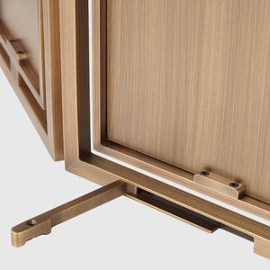 Claremont Solid Brass Paneled Dressing Table Mirror