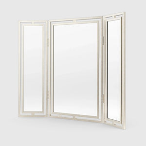 Claremont Solid Brass Paneled Dressing Table Mirror