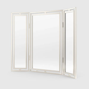 Claremont Solid Brass Paneled Dressing Table Mirror