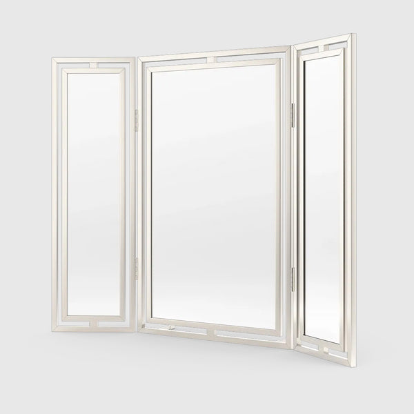 Claremont Solid Brass Paneled Dressing Table Mirror