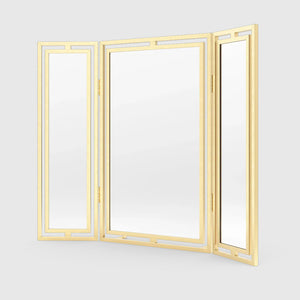 Claremont Solid Brass Paneled Dressing Table Mirror