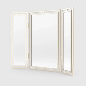 Claremont Solid Brass Paneled Dressing Table Mirror