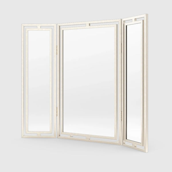 Claremont Solid Brass Paneled Dressing Table Mirror