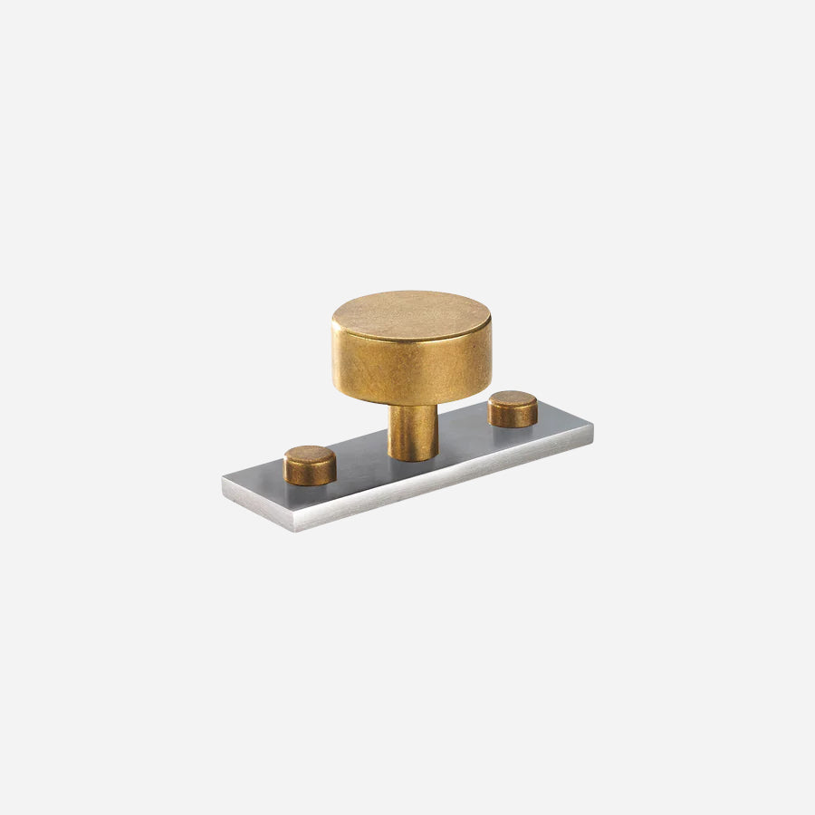 MIX Plain Cabinet Knob & Backplate - Split Finish