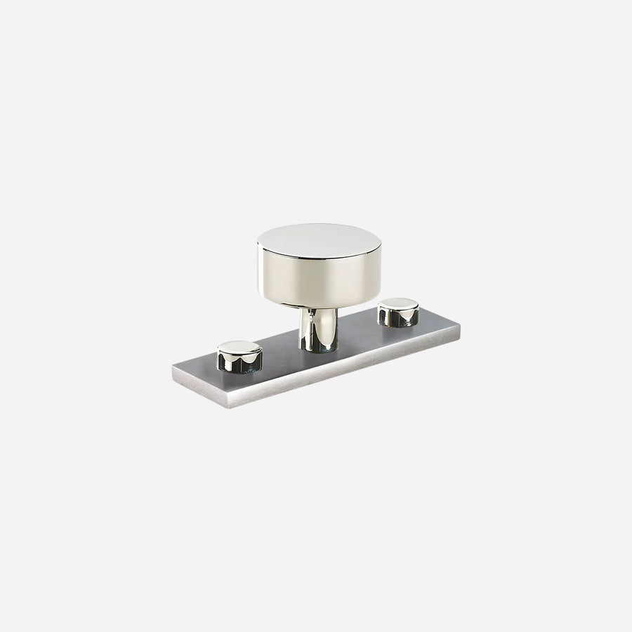 MIX Plain Cabinet Knob & Backplate - Split Finish