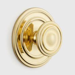 Blenheim Center Door Knob on Rose