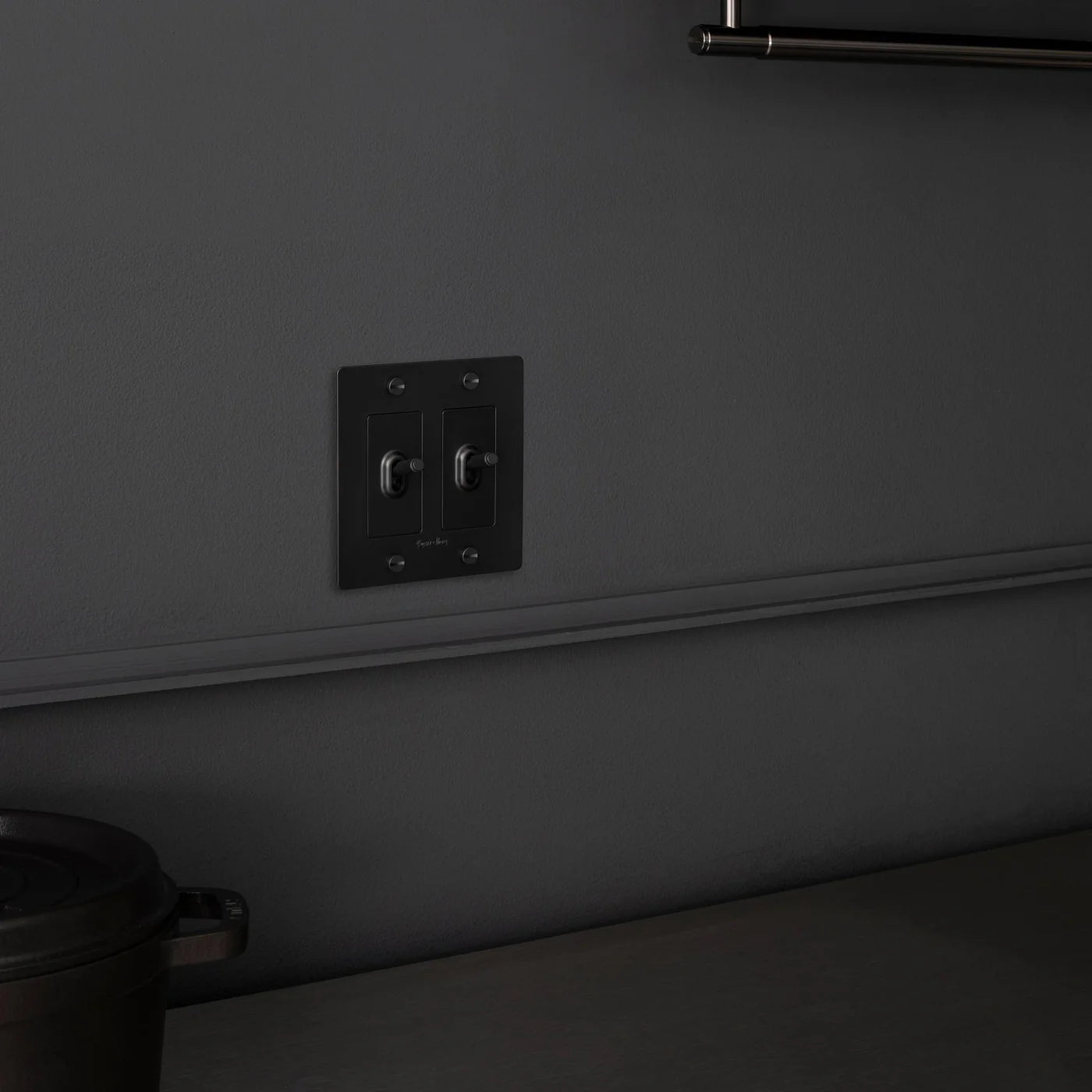 Cross Knurled 2-Toggle Light Switch