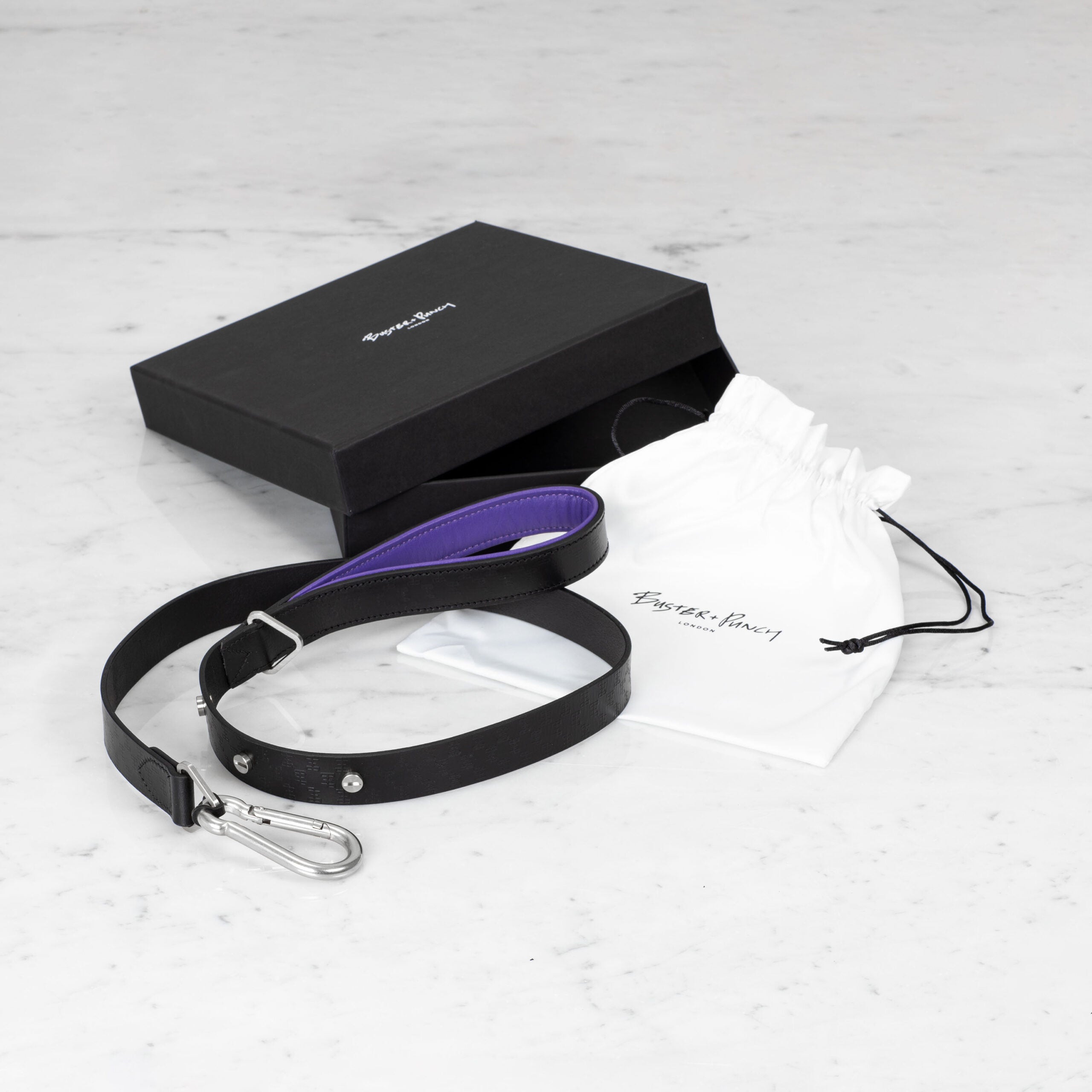 Buster Black and Purple Dog Leash