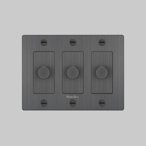 Cross Knurled Dimmer LED Light Switch