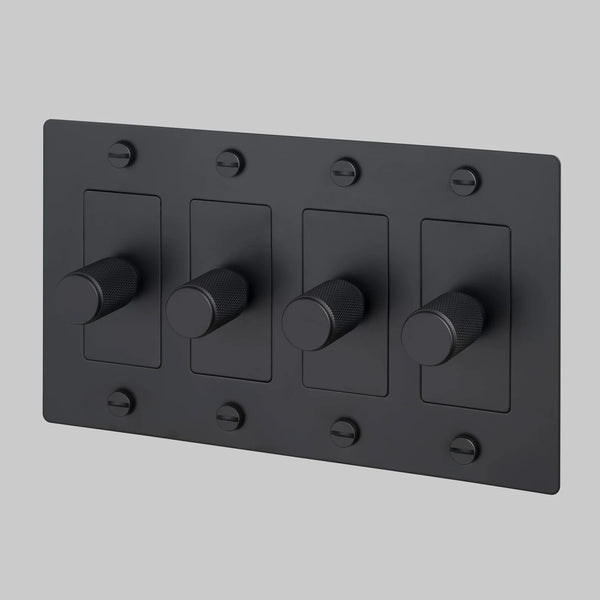 Cross Knurled Dimmer LED Light Switch